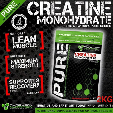 4KG Pure Lean Nutrition Creatine Monohydrate Powder Bulk Pack - Micronised (HPLC Tested Gym Supplement)
