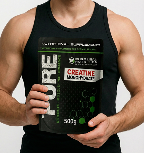 500g Pure Lean Nutrition Creatine Monohydrate Powder - Micronised (HPLC Tested Gym Supplement)