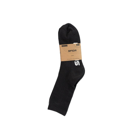 Sfida Kids Crew Sports Socks 3 Pair Pack - Black (Kids Size 11-3) - BLACK