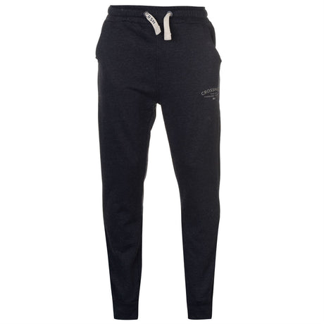 Crosshatch Leeroy Mens Skinny Track Pants - Night Sky (Slim Cotton Gym Joggers)