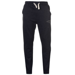 CROSSHATCH Leeroy Skinny Track Pants Slim Trousers Cotton Gym Trackies Joggers - Light Grey