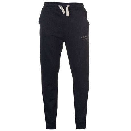 Crosshatch Leeroy Mens Skinny Track Pants - Night Sky (Slim Cotton Gym Joggers)
