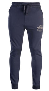 CROSSHATCH Seton  Skinny Track Pants Slim Trousers Cotton Gym Trackies Joggers - Black