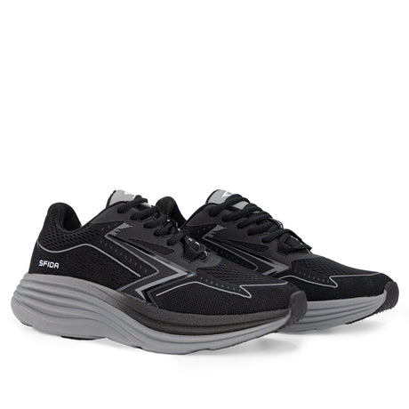 Sfida Cruze Mens Runners - Black/Grey (Walking/Running Shoes)