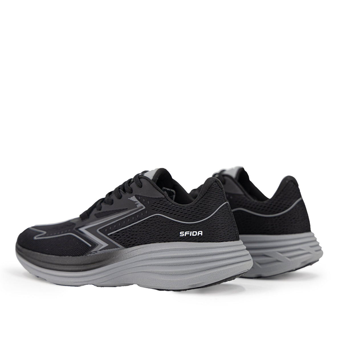 Sfida Cruze Mens Runners - Black/Grey (Walking/Running Shoes)