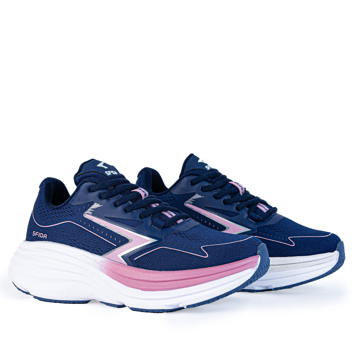 Sfida Cruze Womens Runners - Navy/Pink (Walking/Running Shoes)