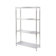 4 Tier Chrome Steel Shelving Rack Storage Organizer Shelf - 1600x900x 300mm in Silver