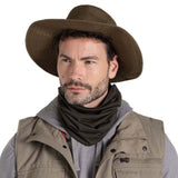 Craghoppers Kiwi Ranger Wide Brim Hat Unisex UPF50+ Water Repellent Anti-Insect in Dark Moss