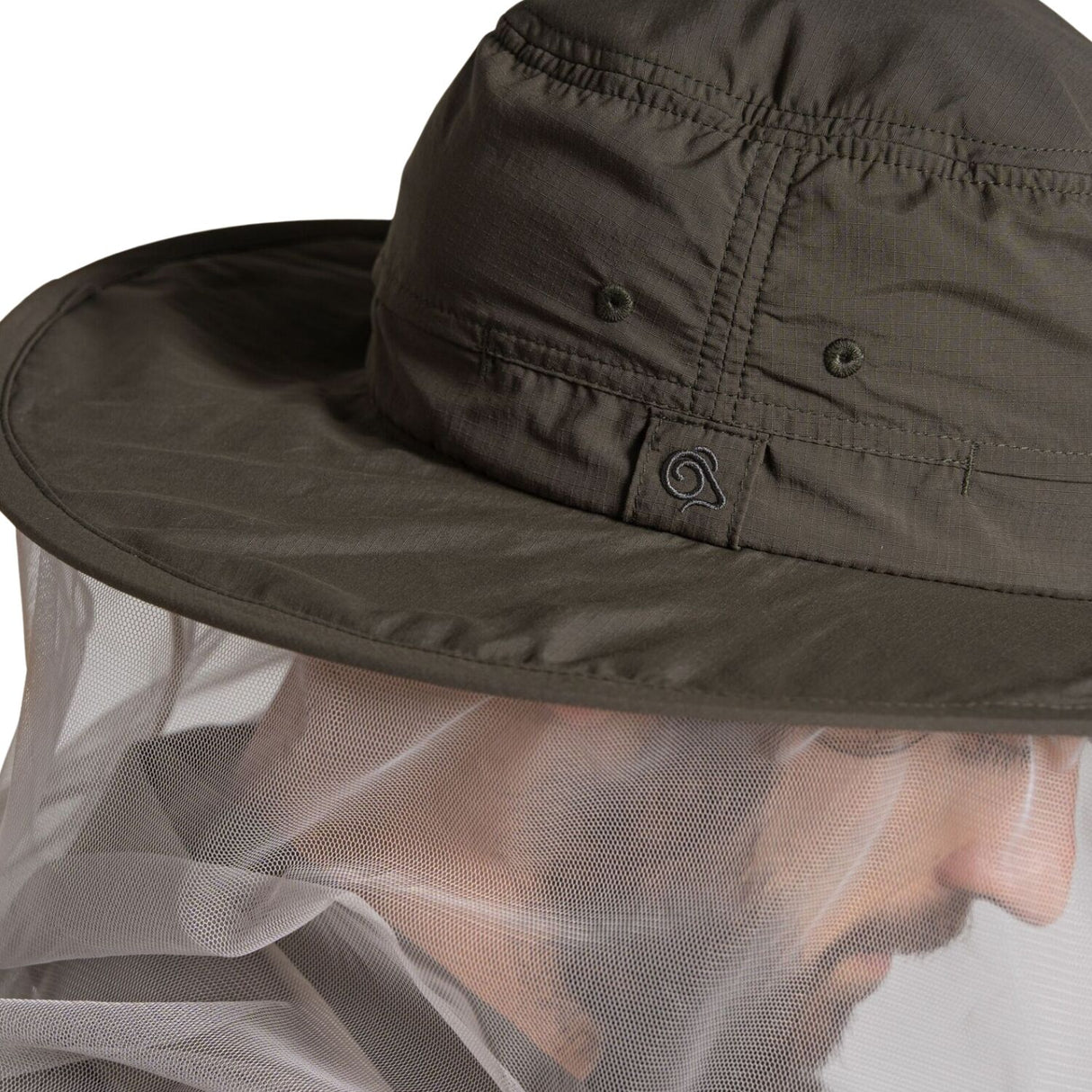 Craghoppers NosiLife Ultimate Hat II Insect Repellent Wide Brim Mesh UPF50+ in Woodland Green