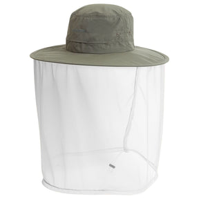 Craghoppers NosiLife Ultimate Hat II Insect Repellent Wide Brim Mesh UPF50+ in Woodland Green - M/L