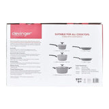 8pcs Clevinger Non-Stick Cookware Pots & Pans Set in Grey/White (PFOA Free)