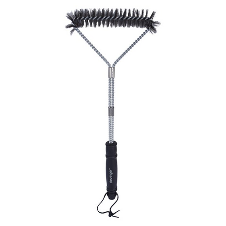 Clevinger 40cm Heavy Duty BBQ Grill Brush - Stainless Steel (15cm Wide Triangular Head)