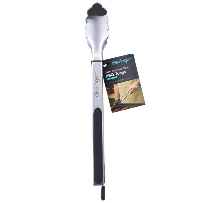 34cm Stainless Steel BBQ Tongs (Heavy Duty)