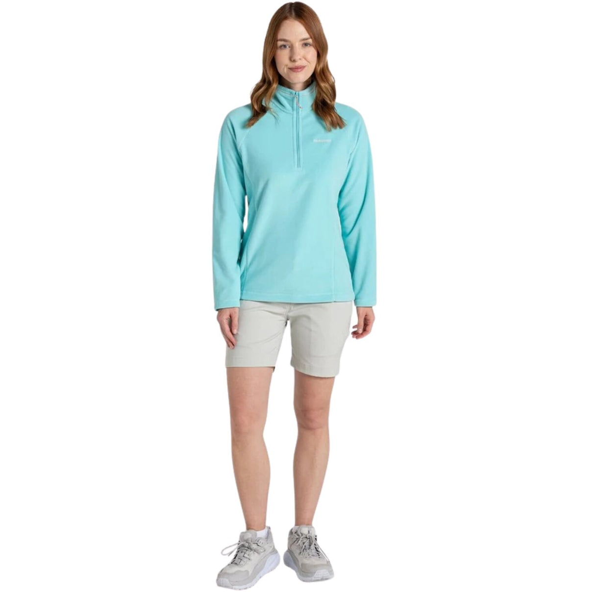Craghoppers Womens Miska VI Lightweight Recycled Microfleece Half Zip Fleece Top in Aqua Blue