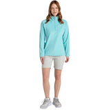 Craghoppers Womens Miska VI Lightweight Recycled Microfleece Half Zip Fleece Top in Aqua Blue