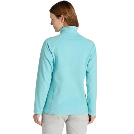 Craghoppers Womens Miska VI Lightweight Recycled Microfleece Half Zip Fleece Top in Aqua Blue