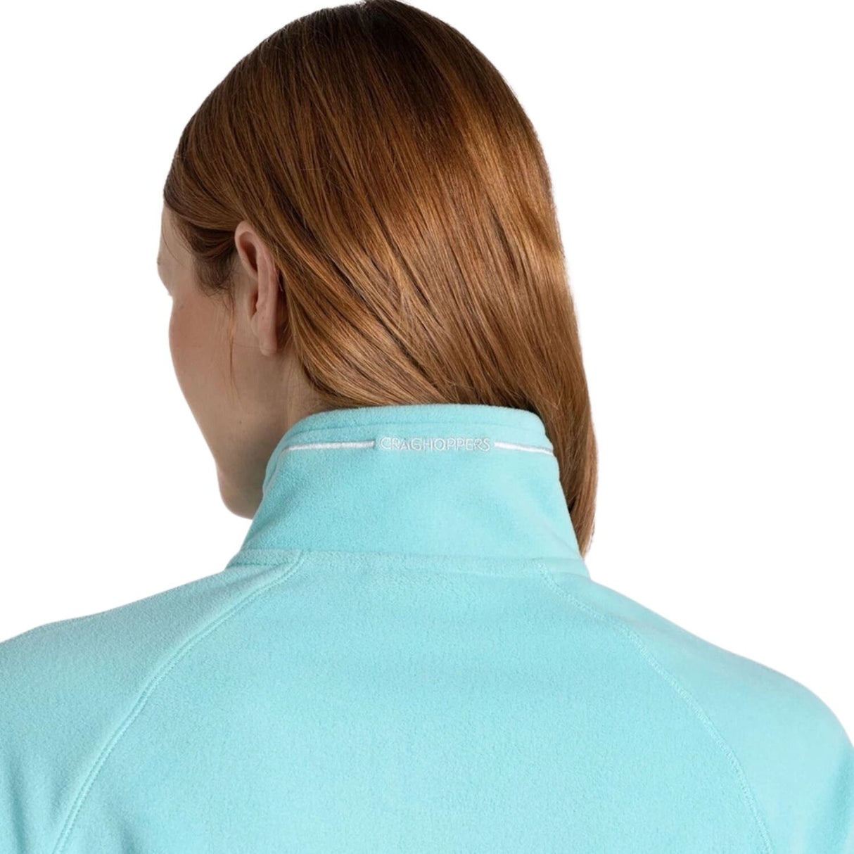 Craghoppers Womens Miska VI Lightweight Recycled Microfleece Half Zip Fleece Top in Aqua Blue