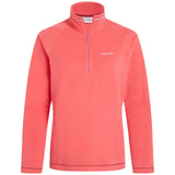 Craghoppers Womens Miska VI Lightweight Recycled Microfleece Half Zip Fleece Pullover in Coral Reef