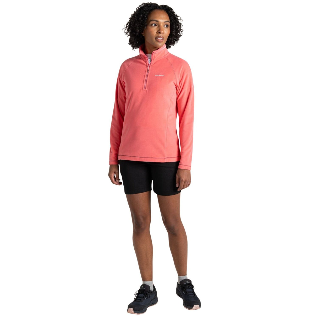 Craghoppers Womens Miska VI Lightweight Recycled Microfleece Half Zip Fleece Pullover in Coral Reef
