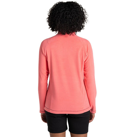 Craghoppers Womens Miska VI Lightweight Recycled Microfleece Half Zip Fleece Pullover in Coral Reef