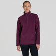 Craghoppers Womens Miska VI Lightweight Warm Microfleece Half Zip Fleece Top in Beet - 8
