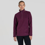 Craghoppers Womens Miska VI Lightweight Warm Microfleece Half Zip Fleece Top in Beet - 16