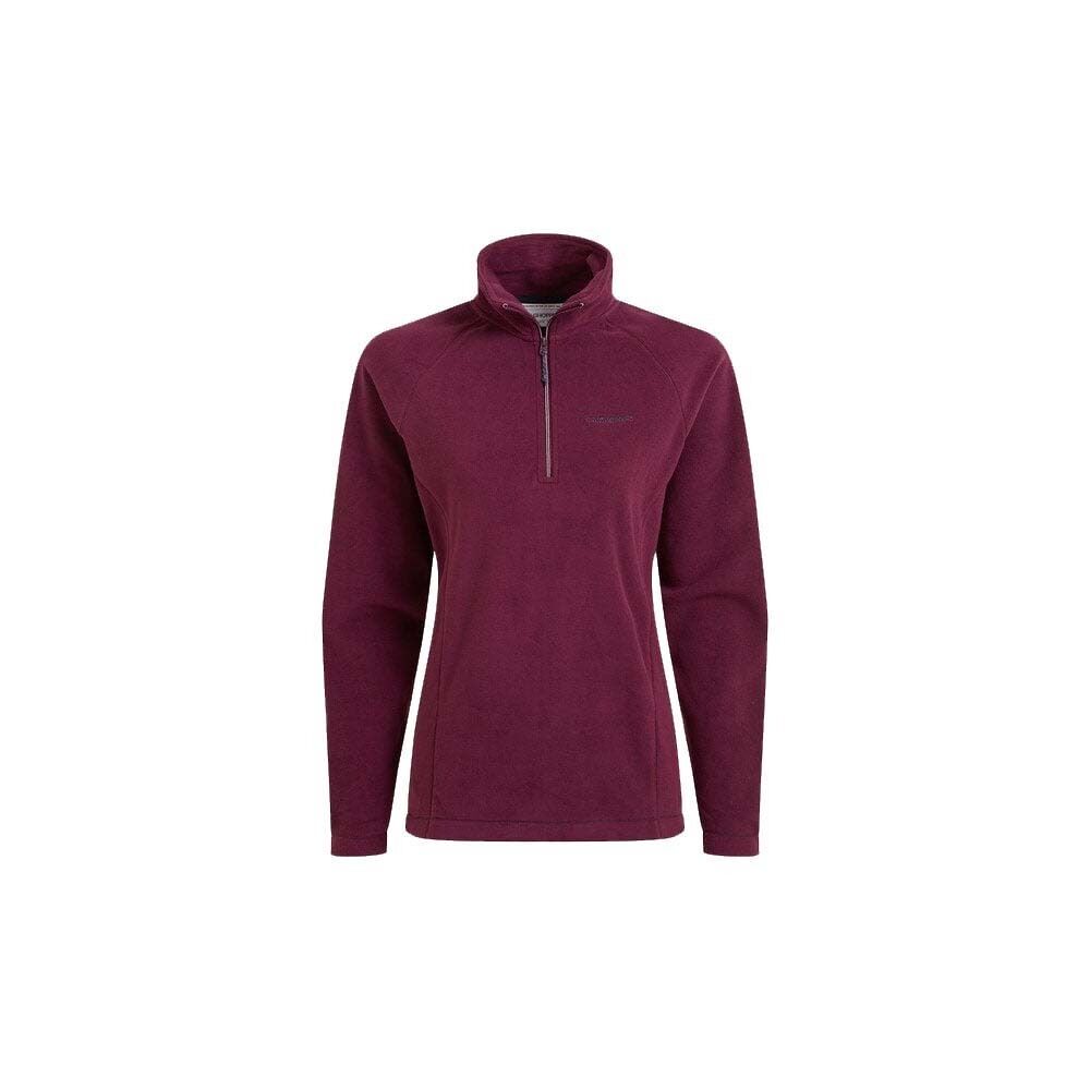 Craghoppers Womens Miska VI Lightweight Warm Microfleece Half Zip Fleece Top in Beet