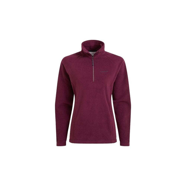 Craghoppers Womens Miska VI Lightweight Warm Microfleece Half Zip Fleece Top in Beet