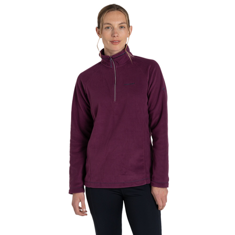 Craghoppers Womens Miska VI Lightweight Warm Microfleece Half Zip Fleece Top in Beet