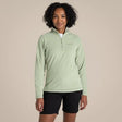 Craghoppers Womens Miska VI Pullover Lightweight Recycled Microfleece Half Zip Fleece in Bud Green
