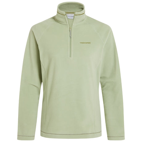 Craghoppers Womens Miska VI Pullover Lightweight Recycled Microfleece Half Zip Fleece in Bud Green