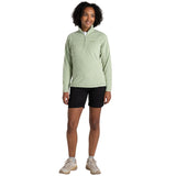 Craghoppers Womens Miska VI Pullover Lightweight Recycled Microfleece Half Zip Fleece in Bud Green