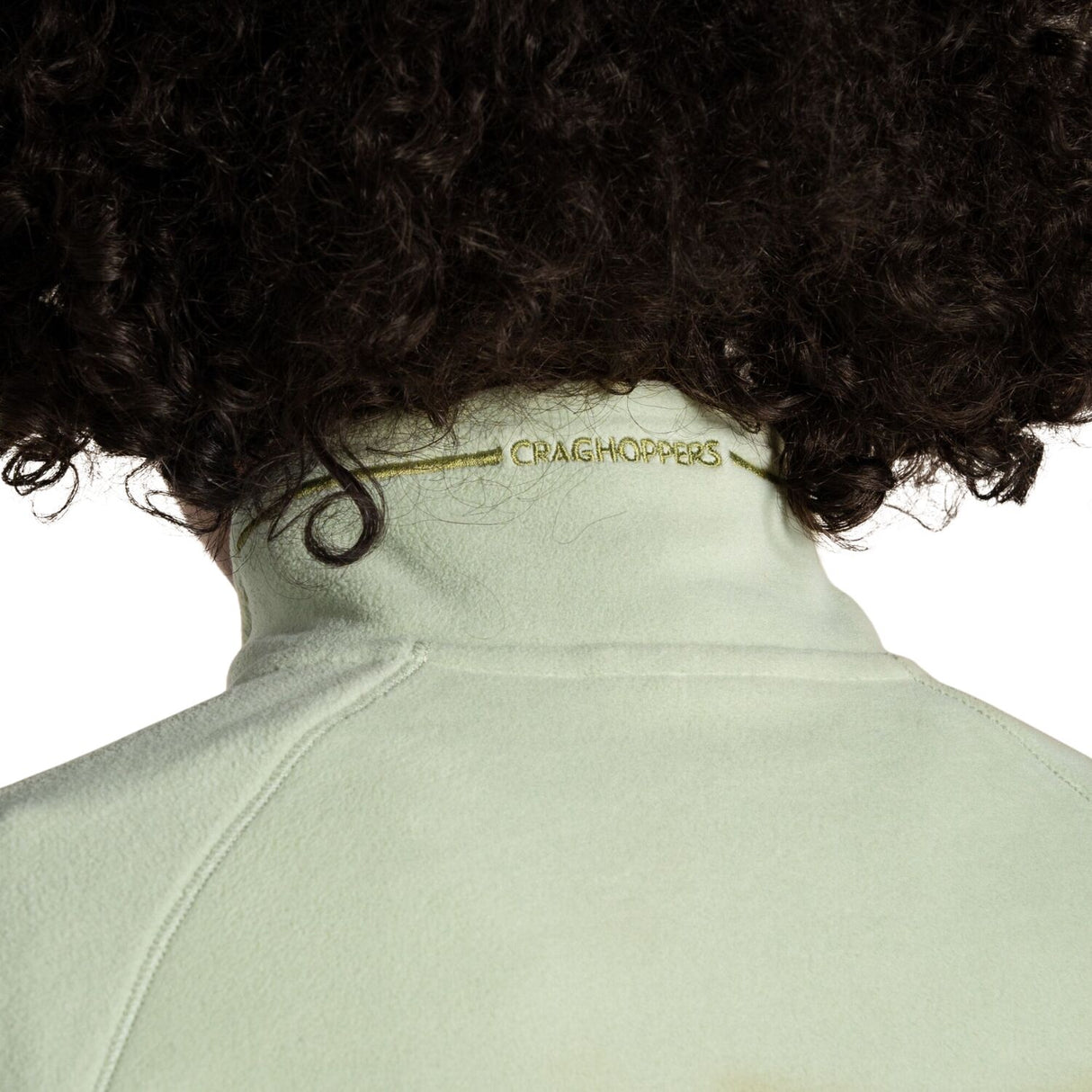 Craghoppers Womens Miska VI Pullover Lightweight Recycled Microfleece Half Zip Fleece in Bud Green