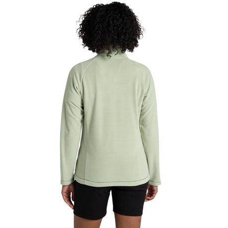 Craghoppers Womens Miska VI Pullover Lightweight Recycled Microfleece Half Zip Fleece in Bud Green