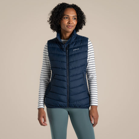 Craghoppers Compresslite IX Womens Gilet ThermoPro Packable Vest in Blue Navy