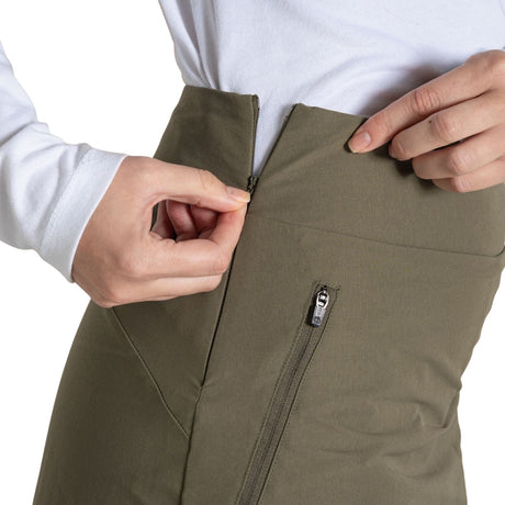 Craghoppers Nosilife Pro Skort II Womens Insect Repellent UPF50+ Quick Dry in Wild Olive