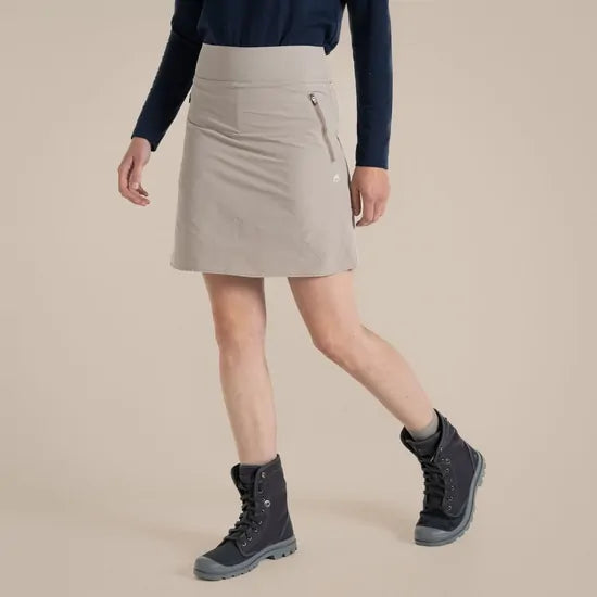 Craghoppers Nosilife Pro Skort II Womens Insect Repellent UPF50+ Quick Dry in Soft Mushroom - 18