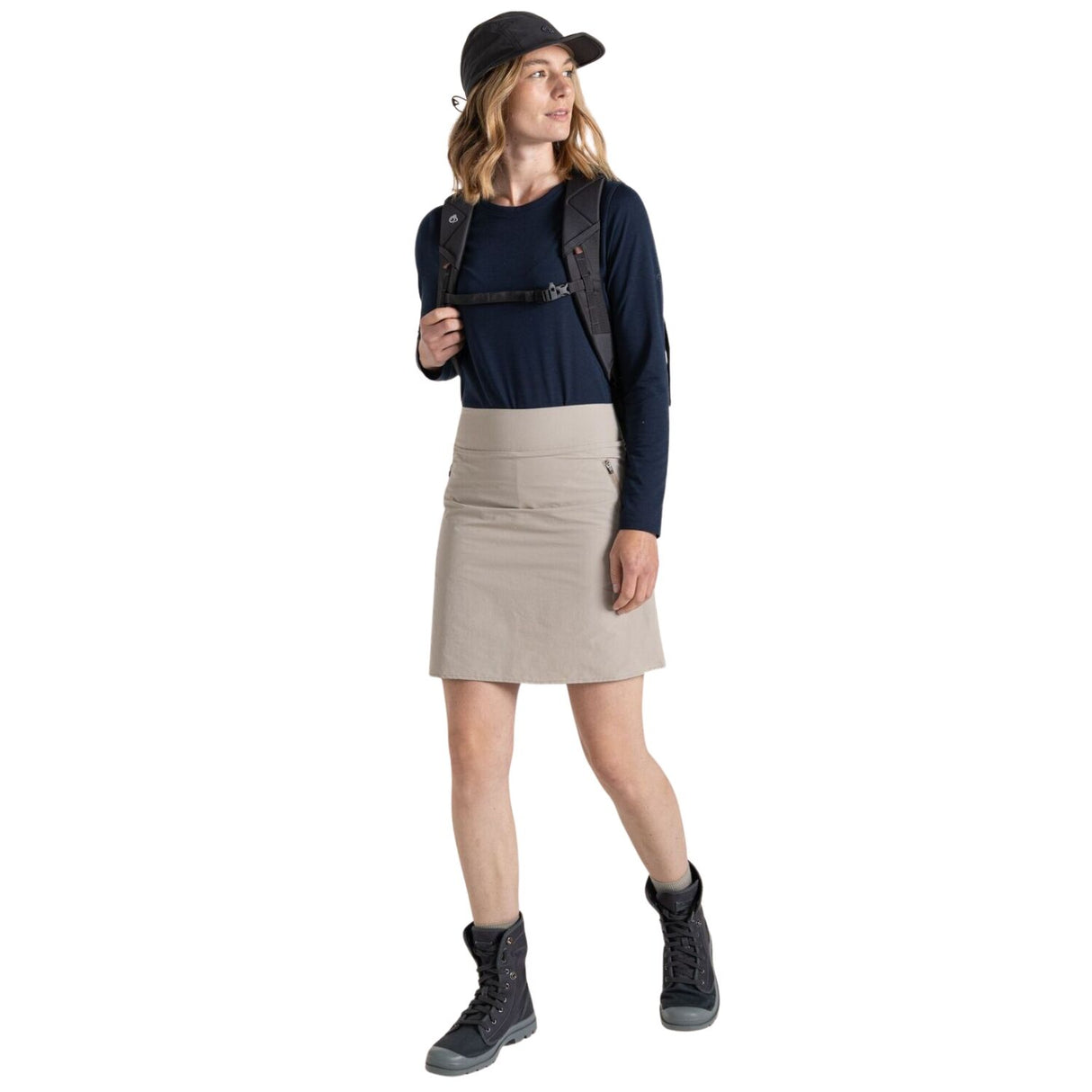 Craghoppers Nosilife Pro Skort II Womens Insect Repellent UPF50+ Quick Dry in Soft Mushroom