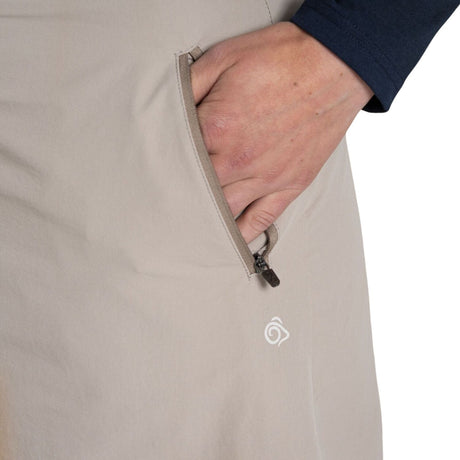 Craghoppers Nosilife Pro Skort II Womens Insect Repellent UPF50+ Quick Dry in Soft Mushroom