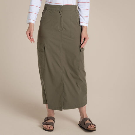 Craghoppers NosiLife Pro Womens Midi Skirt Insect Repellent UPF50+ in Wild Olive