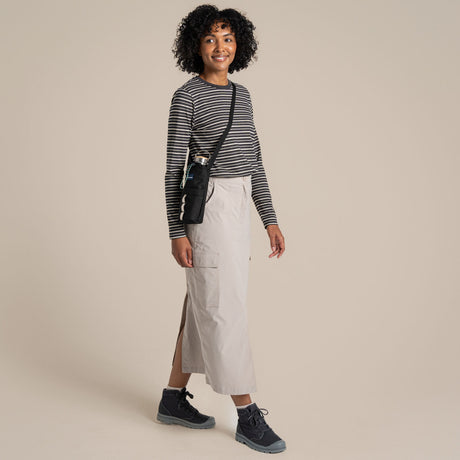 Craghoppers NosiLife Pro Womens Midi Skirt UPF50+ in Soft Mushroom - 10