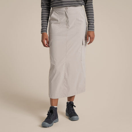 Craghoppers NosiLife Pro Womens Midi Skirt UPF50+ in Soft Mushroom