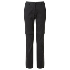 Craghoppers Kiwi Pro II Womens Convertible Trousers Pants (REGULAR) in Black