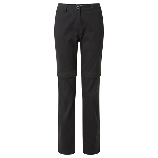 Craghoppers Kiwi Pro II Womens Convertible Trousers Pants (REGULAR) in Black