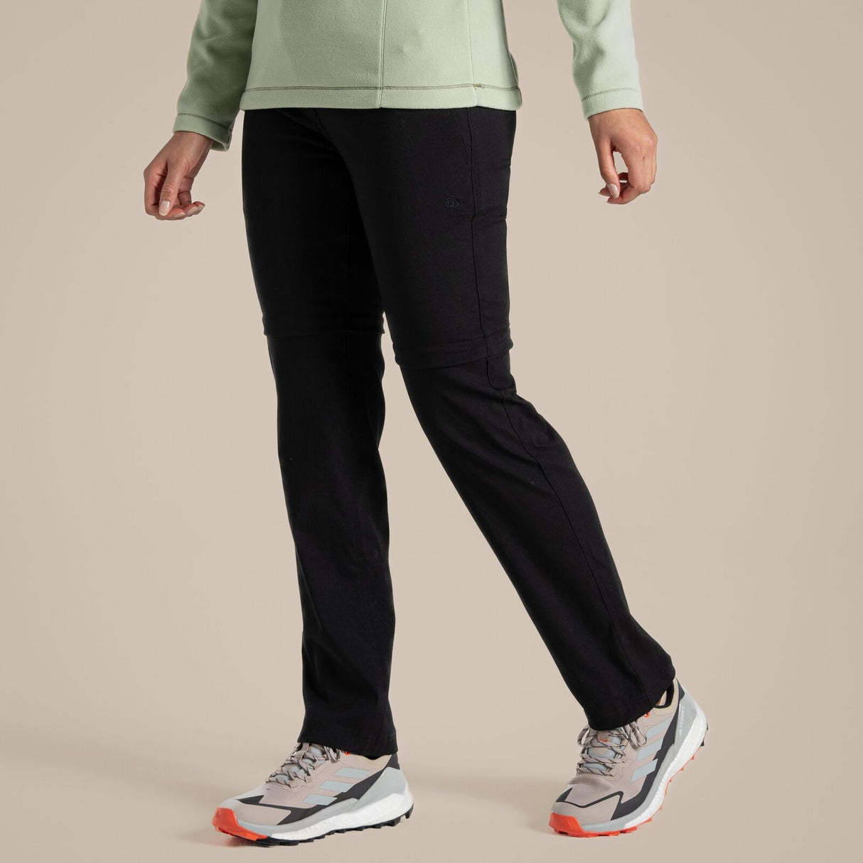 Craghoppers Kiwi Pro II Womens Convertible Trousers Pants (REGULAR) in Black