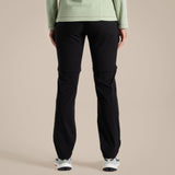 Craghoppers Kiwi Pro II Womens Convertible Trousers Pants (REGULAR) in Black