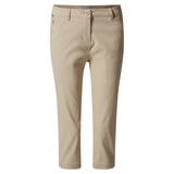 Craghoppers Womens Kiwi Pro Crop Trousers in Desert Sand