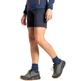 Craghoppers Womens Stretch Kiwi Pro II Shorts 7" Quick Dry UPF50+ Water Repellent in Dark Navy