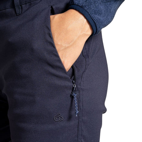 Craghoppers Womens Stretch Kiwi Pro II Shorts 7" Quick Dry UPF50+ Water Repellent in Dark Navy
