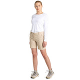 Craghoppers Kiwi Pro II Women’s Stretch Shorts UPF 50+ Water Repellent 7” in Desert Sand